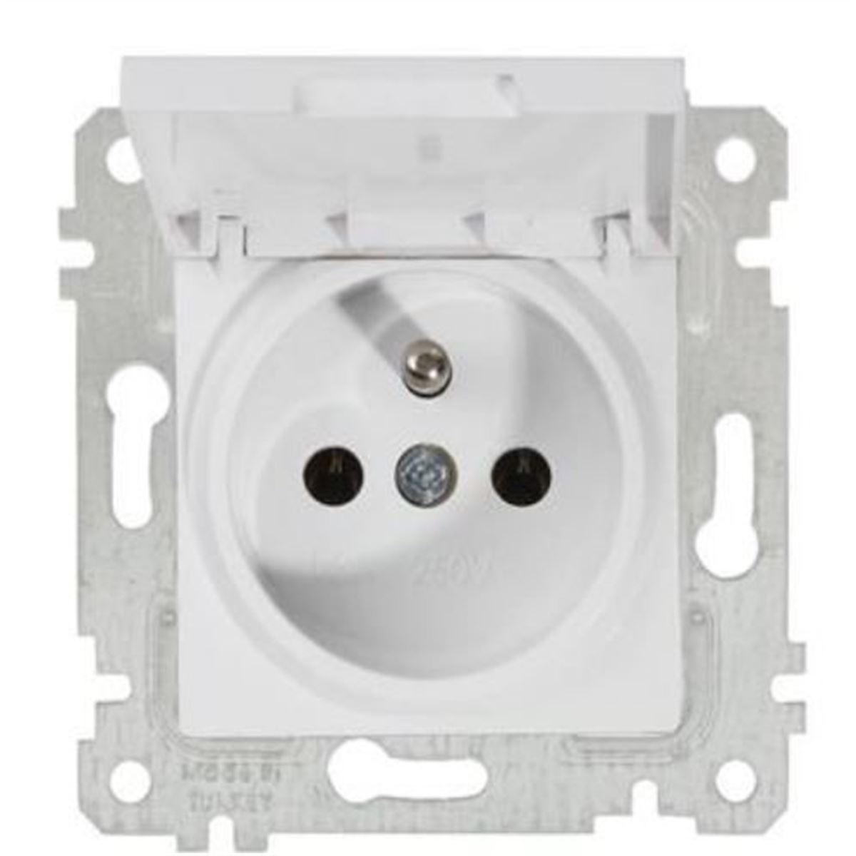 RİTA MEK TUŞ UPS KAPAKLI (FRANSIZ) PRİZ BEYAZ 1